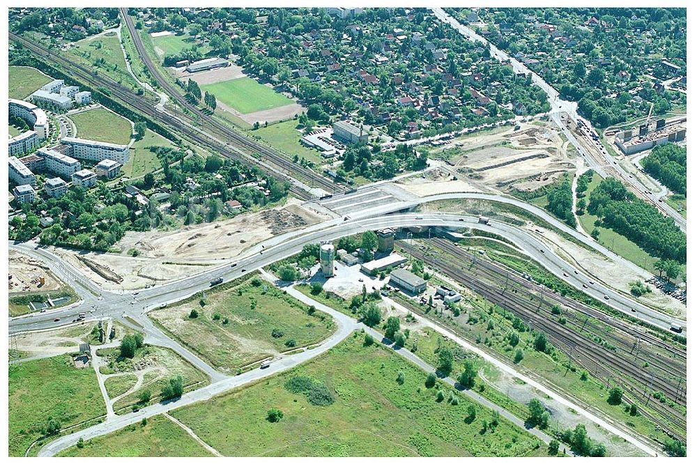 Schönefeld aus der Vogelperspektive: Schönefeld Autobahnbrücke