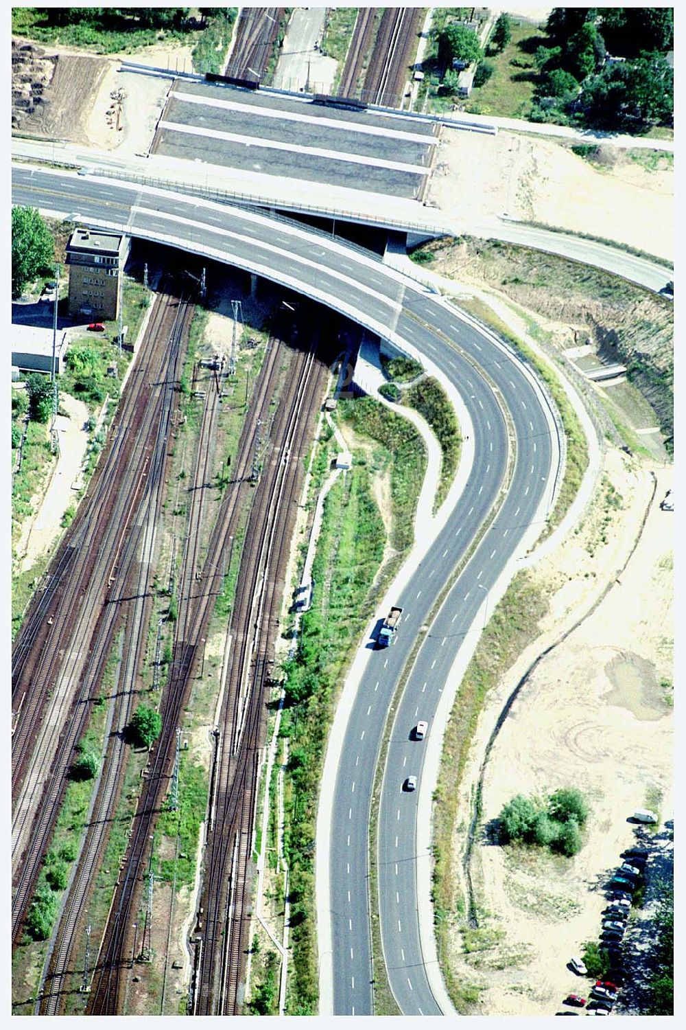 Luftbild Schönefeld - Schönefeld Autobahnbrücke