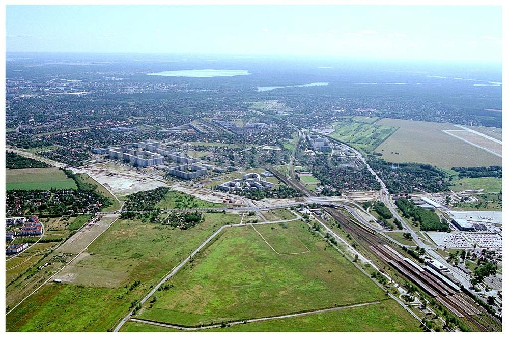 Schönefeld aus der Vogelperspektive: Schönefeld Autobahnbrücke