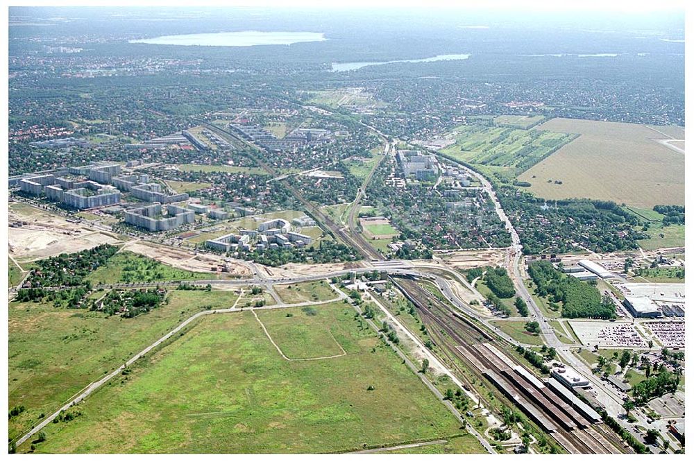 Schönefeld aus der Vogelperspektive: Schönefeld Autobahnbrücke