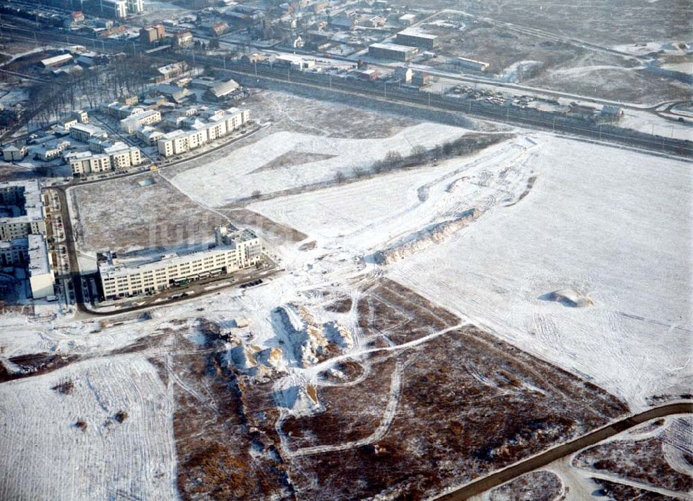 Luftaufnahme Schönefeld - Schönefeld-Brandenburg Gewerbe- und Wohngebiet Roncasa der HVB Projekt GmbH westlich des S- und Fernbahnhofes Schönefeld 08