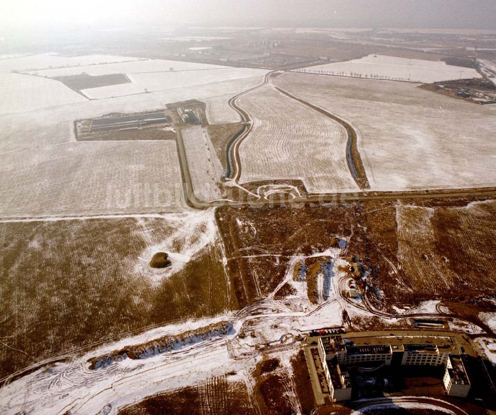 Schönefeld / BRB von oben - Schönefeld - Brandenburg Gewerbe- und Wohngebiet Roncasa der HVB Projekt GmbH westlich des S- und Fernbahnhofes Schönefeld