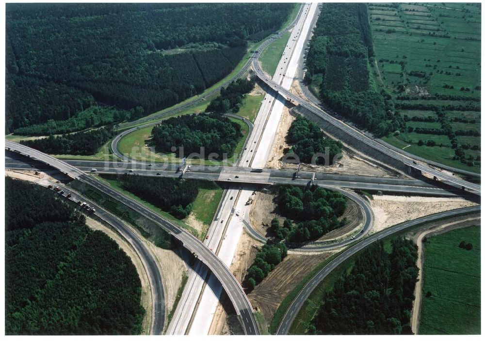 Schönefeld / BRB aus der Vogelperspektive: Schönefelder Kreuz nach dem Umbau.