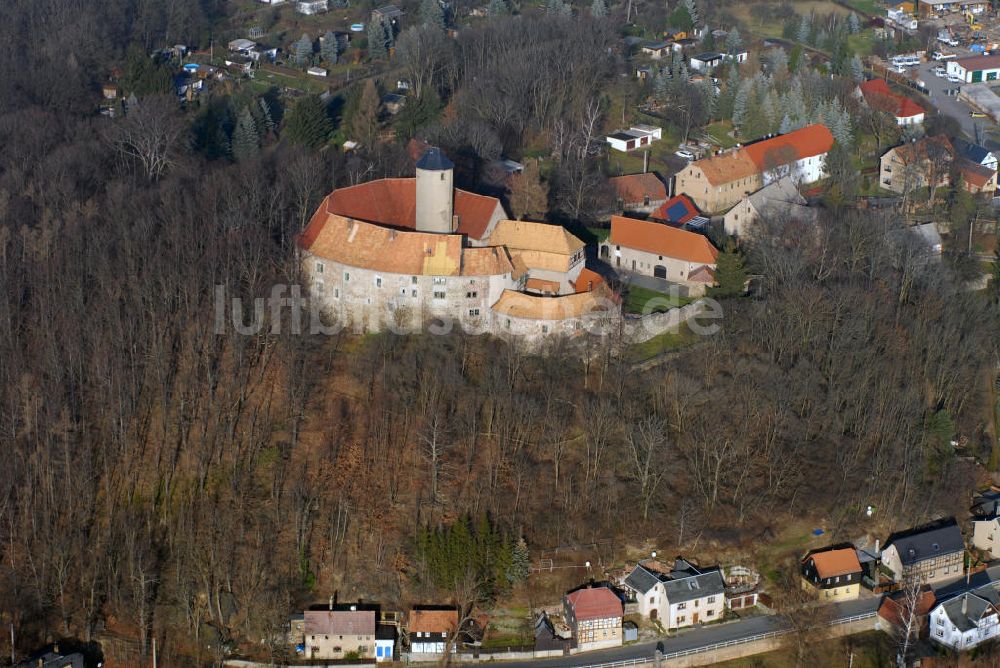 Luftbild Schönfels - Schönfels Blick auf Burg Schönfels