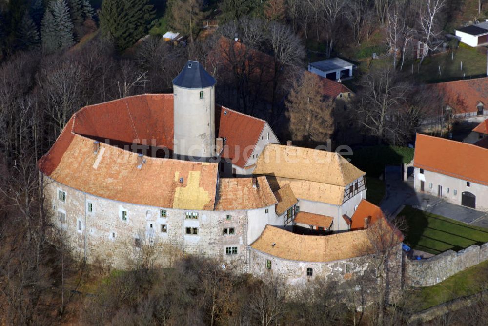 Luftaufnahme Schönfels - Schönfels Blick auf Burg Schönfels