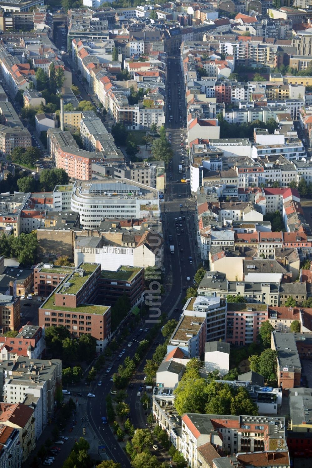 Luftbild Berlin OT Prenzlauer Berg - Schönhauser Allee im Ortsteil Prenzlauer Allee in Berlin