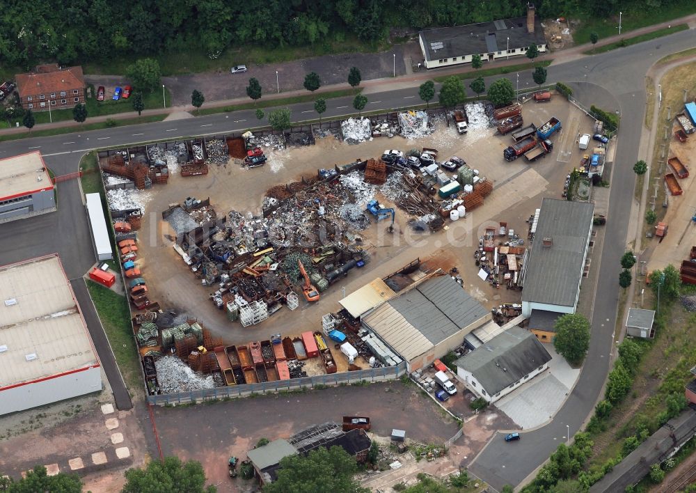 Eisenach aus der Vogelperspektive: Scholz Recycling GmbH & Co. KG in Eisenach im Bundesland Thüringen