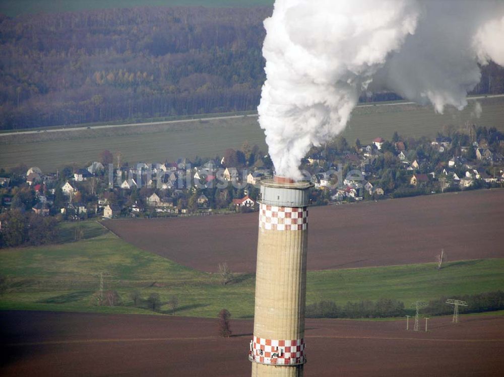 Chemnitz aus der Vogelperspektive: Schornstein am Heizkraftwerk der Stadtwerke Chemnitz AG