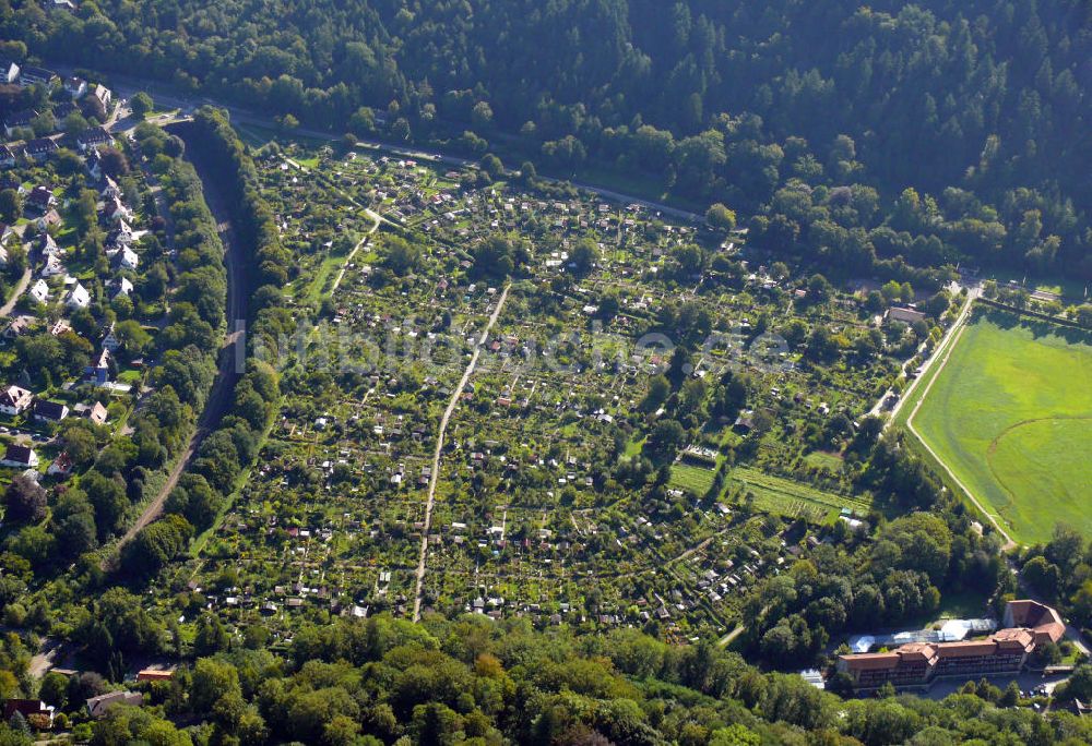 Luftbild Freiburg im Breisgau - Schrebergärten am Lorettoberg in Freiburg, Baden-Württemberg