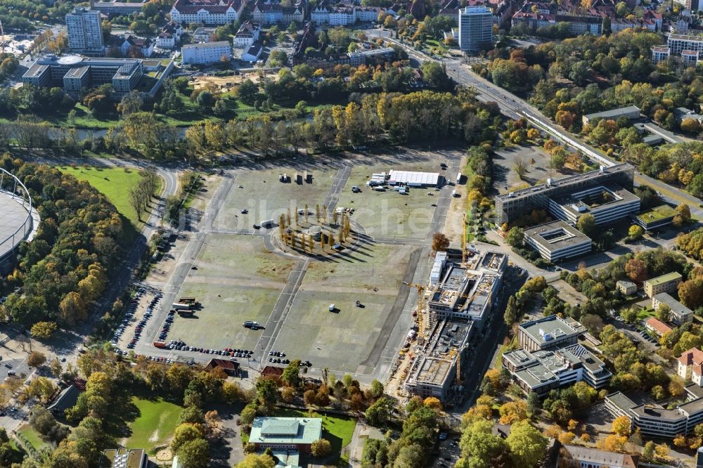 Hannover von oben - Schützenplatz im Innenstadt- Zentrum in Hannover im Bundesland Niedersachsen