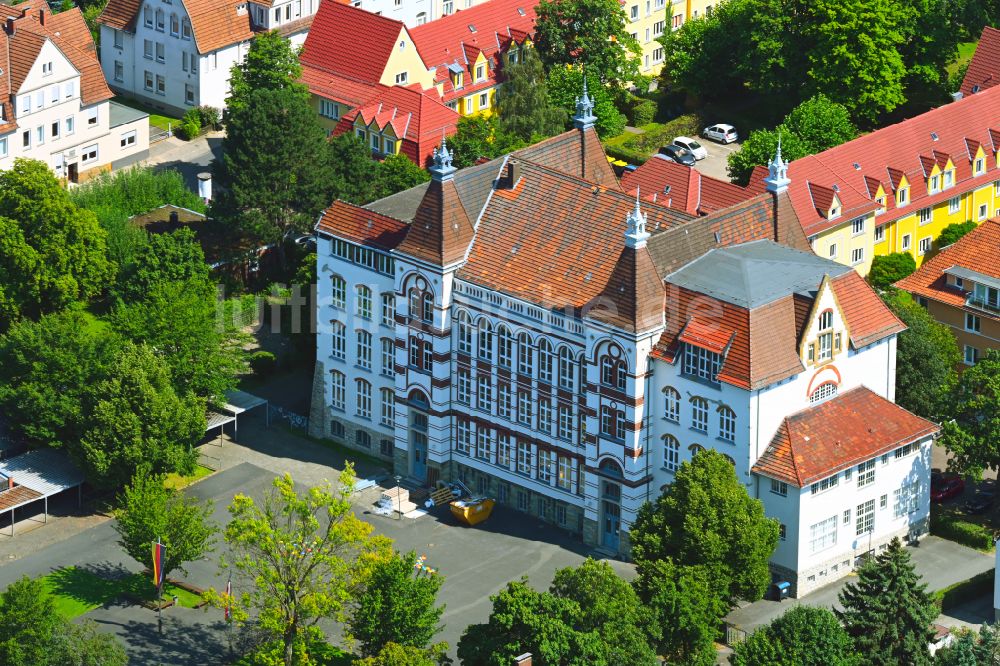 Bielefeld aus der Vogelperspektive: Schulgebäude Abendgymnasium in Bielefeld im Bundesland Nordrhein-Westfalen, Deutschland