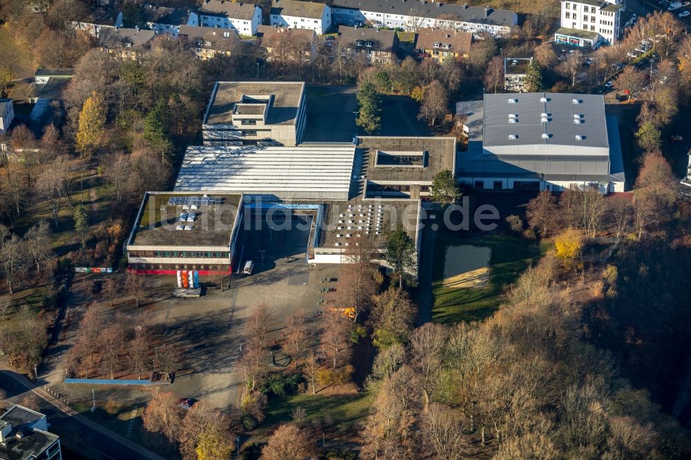 Luftbild Lüdenscheid - Schulgebäude des Bergstadt-Gymnasium in Lüdenscheid im Bundesland Nordrhein-Westfalen, Deutschland