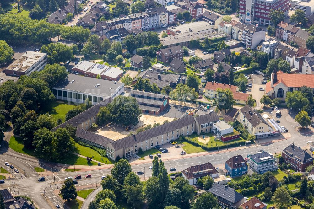 Luftaufnahme Hamm - Schulgebäude Bodelschwingschule in Hamm im Bundesland Nordrhein-Westfalen, Deutschland