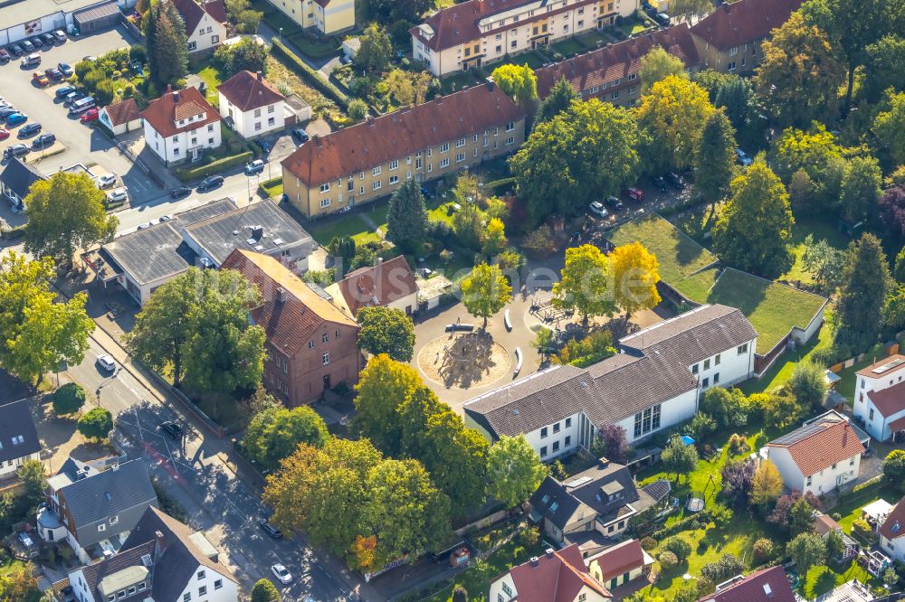 Luftbild Soest - Schulgebäude der Bruno-Grundschule in Soest im Bundesland Nordrhein-Westfalen, Deutschland