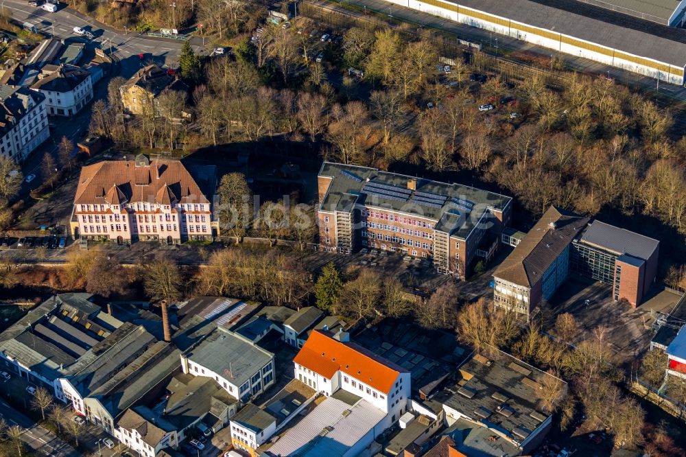 Luftbild Hagen - Schulgebäude der Christian-Rohlfs-Gymnasium Hagen in Hagen im Bundesland Nordrhein-Westfalen, Deutschland