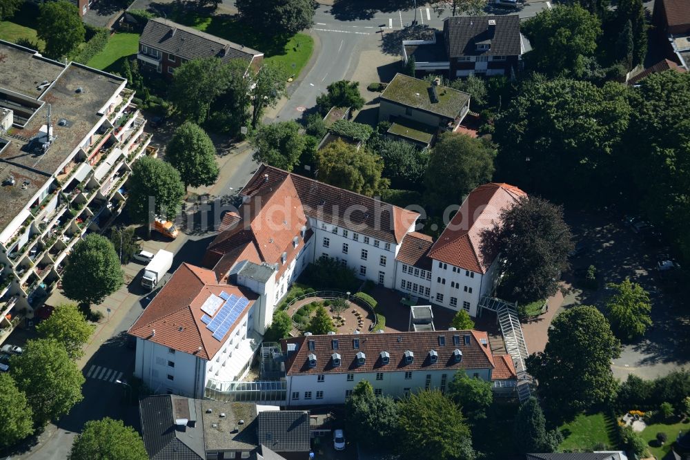 Mettingen aus der Vogelperspektive: Schulgebäude der Ernst-Klee-Schule in Mettingen im Bundesland Nordrhein-Westfalen