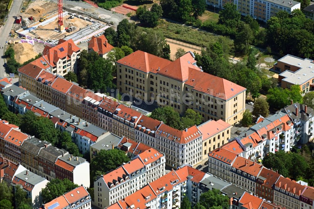 Luftbild Leipzig - Schulgebäude der Förderzentrum Sprachheilschule Käthe Kollwitz in Leipzig im Bundesland Sachsen, Deutschland