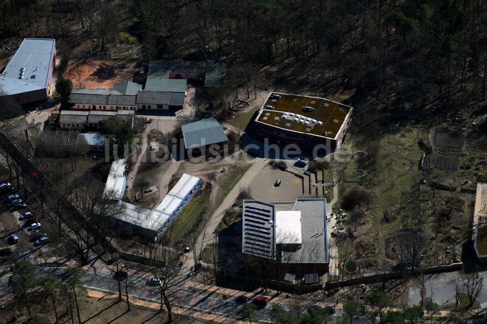 Kleinmachnow von oben - Schulgebäude der Freie Walddorfschule in der Parforceheide an der Schopfheimer Allee in Kleinmachnow im Bundesland Brandenburg