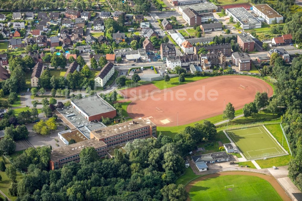 Hamm aus der Vogelperspektive: Schulgebäude des Galilei-Gymnasium im Stadtbezirk Bockum-Hövel in Hamm im Bundesland Nordrhein-Westfalen