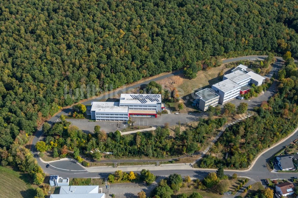 Luftbild Burbach - Schulgebäude der Gemeinschaftliche Sekundarschule Burbach-Neunkirchen in Burbach im Bundesland Nordrhein-Westfalen, Deutschland