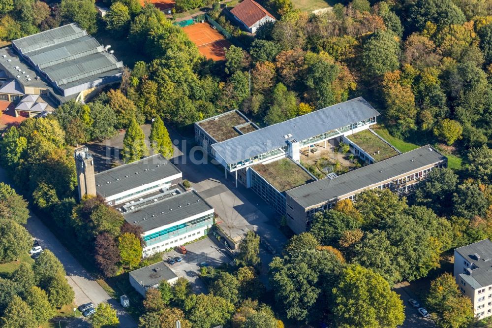 Luftaufnahme Hagen - Schulgebäude der Gemeinschaftshauptschule Vorhalle am Vossacker in Hagen im Bundesland Nordrhein-Westfalen, Deutschland