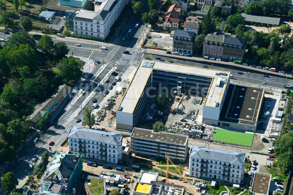 Luftaufnahme Dresden - Schulgebäude Gemeinschaftsschule Campus Cordis in Dresden im Bundesland Sachsen, Deutschland