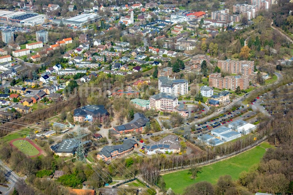 Dortmund aus der Vogelperspektive: Schulgebäude der Georgschule und der Rudolf-Steiner-Schule in Dortmund im Bundesland Nordrhein-Westfalen, Deutschland