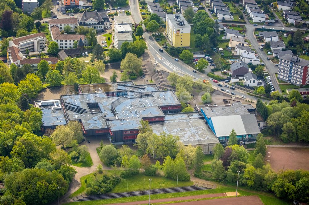 Luftaufnahme Wetter (Ruhr) - Schulgebäude der Geschwister-Scholl-Gymnasium in Wetter (Ruhr) im Bundesland Nordrhein-Westfalen, Deutschland