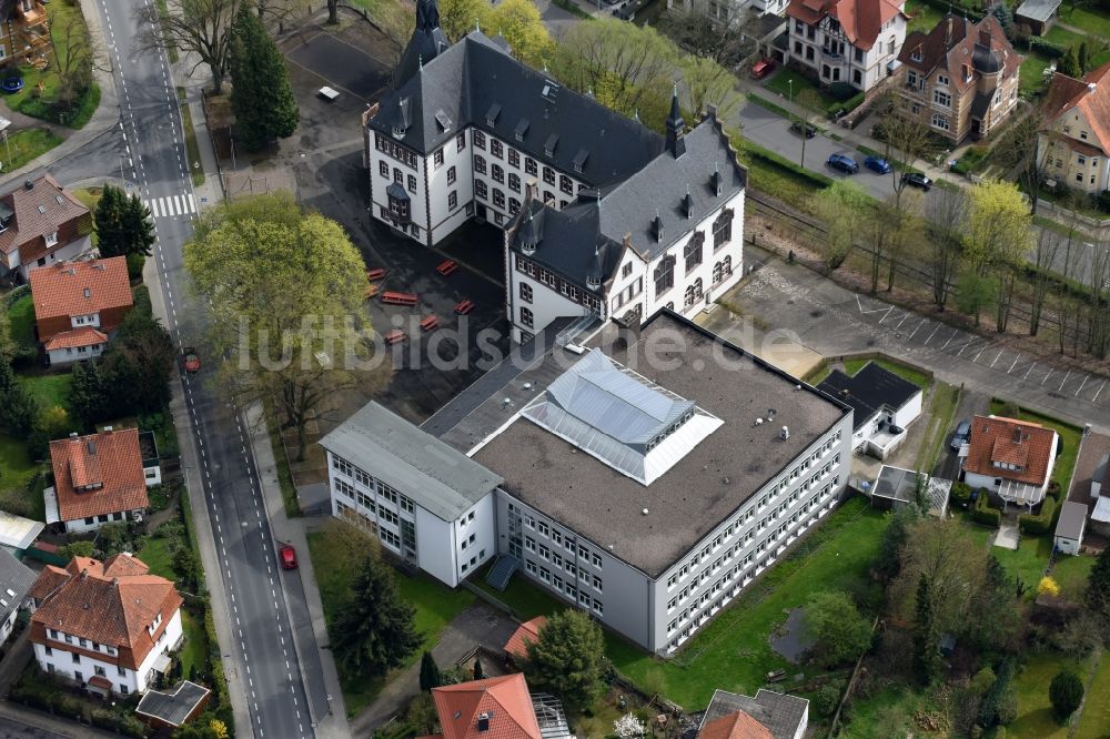 Einbeck von oben - Schulgebäude der Goetheschule an der Schützenstraße in Einbeck im Bundesland Niedersachsen