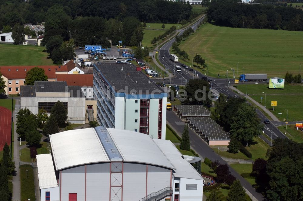 Luftbild Kamenz - Schulgebäude des Gotthold-Ephraim-Lessing-Gymnasium in Kamenz im Bundesland Sachsen