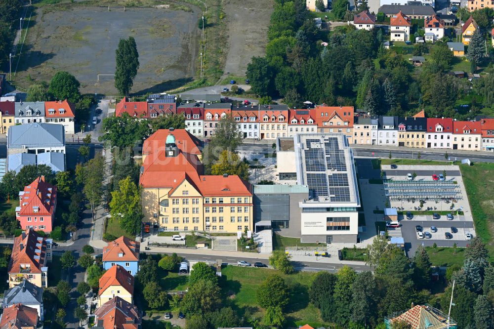 Luftbild Kamenz - Schulgebäude Gotthold-Ephraim-Lessing-Gymnasium in Kamenz im Bundesland Sachsen, Deutschland