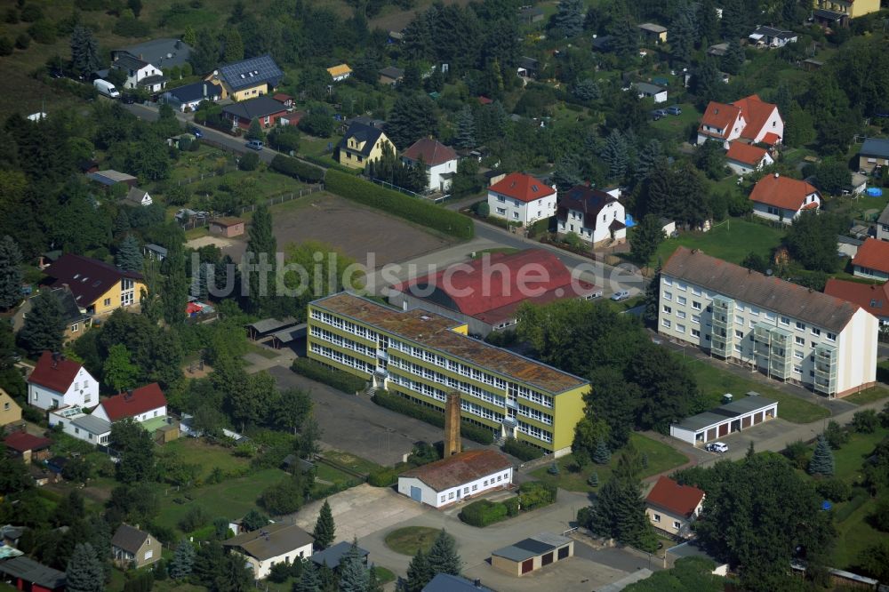 Luftaufnahme Belgershain - Schulgebäude der Grundschule Belgershain in Belgershain im Bundesland Sachsen