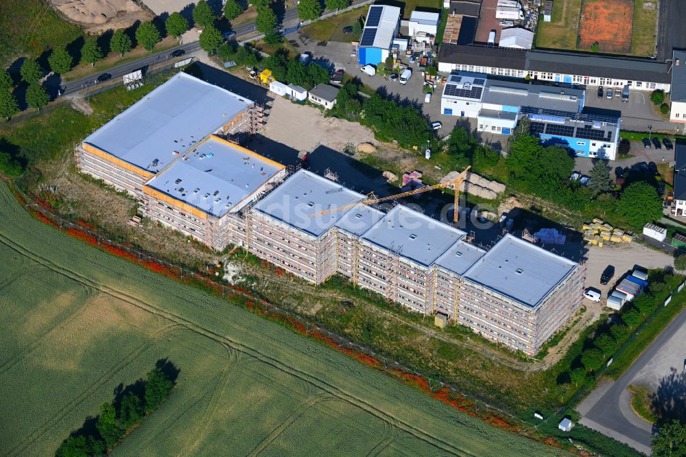 Lindenberg aus der Vogelperspektive: Schulgebäude der Grundschule in Lindenberg im Bundesland Brandenburg, Deutschland