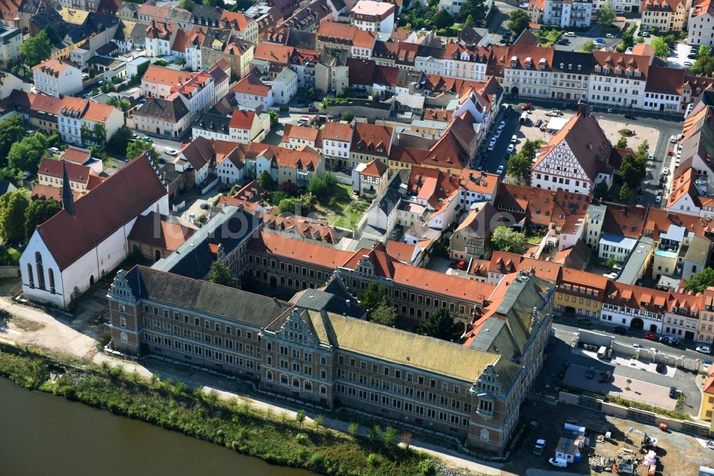 Grimma aus der Vogelperspektive: Schulgebäude des Gymnasium St. Augustin an der Klosterstraße in Grimma im Bundesland Sachsen