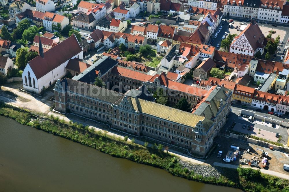 Luftbild Grimma - Schulgebäude des Gymnasium St. Augustin an der Klosterstraße in Grimma im Bundesland Sachsen