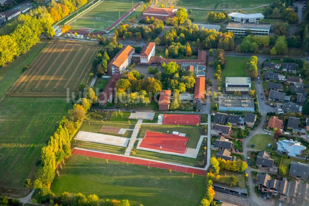 Luftbild Werne - Schulgebäude des Gymnasium St. Christophorus im Ortsteil Ruhr Metropolitan Area in Werne im Bundesland Nordrhein-Westfalen