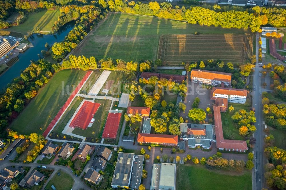 Luftaufnahme Werne - Schulgebäude des Gymnasium St. Christophorus im Ortsteil Ruhr Metropolitan Area in Werne im Bundesland Nordrhein-Westfalen