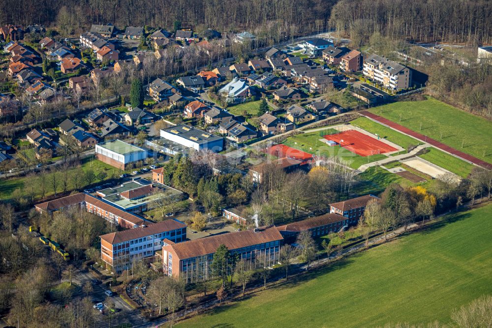 Luftaufnahme Werne - Schulgebäude des Gymnasium St. Christophorus im Ortsteil Ruhr Metropolitan Area in Werne im Bundesland Nordrhein-Westfalen