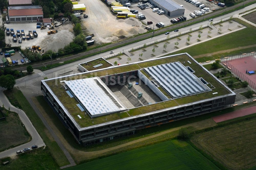 Markt Indersdorf von oben - Schulgebäude des Gymnasium in Markt Indersdorf im Bundesland Bayern, Deutschland