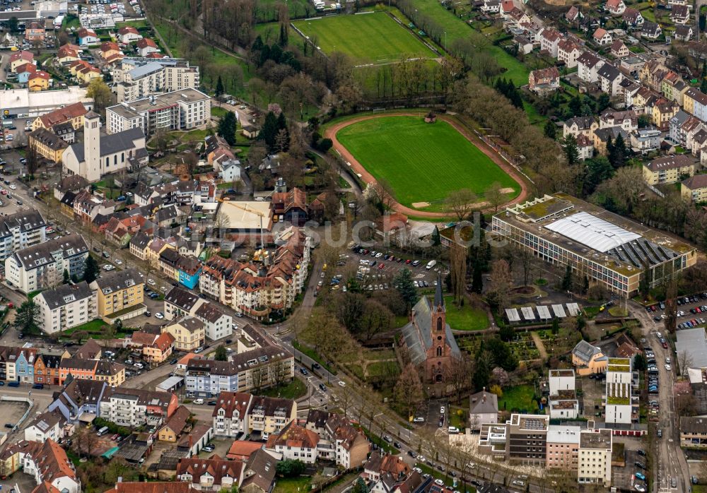 Lahr/Schwarzwald aus der Vogelperspektive: Schulgebäude des Gymnasium Max Plank in Lahr/Schwarzwald im Bundesland Baden-Württemberg, Deutschland