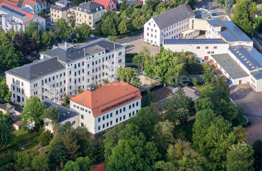 Luftbild Oschatz - Schulgebäude des Gymnasium Thomas Mann in Oschatz im Bundesland Sachsen, Deutschland