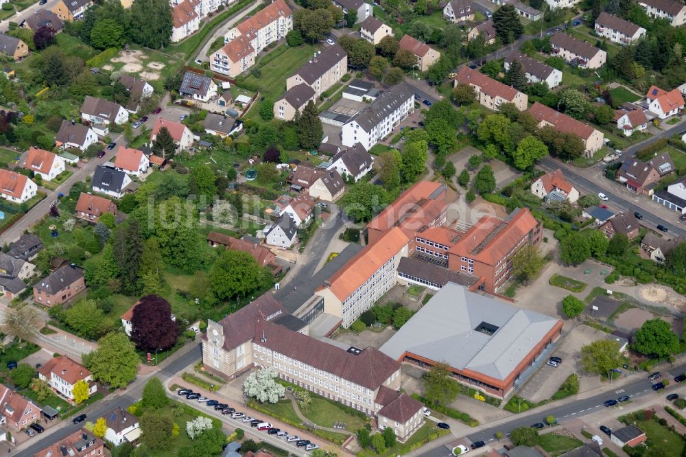 Luftbild Walsrode - Schulgebäude des Gymnasium in Walsrode im Bundesland Niedersachsen, Deutschland