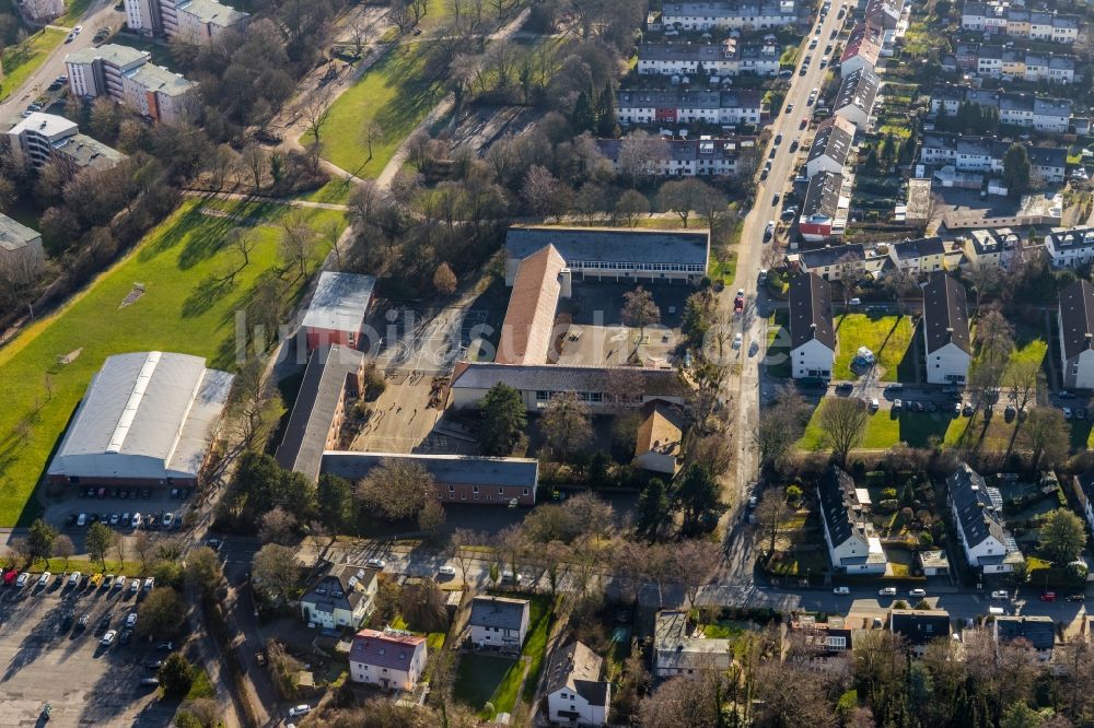 Hagen aus der Vogelperspektive: Schulgebäude in Hagen im Bundesland Nordrhein-Westfalen, Deutschland