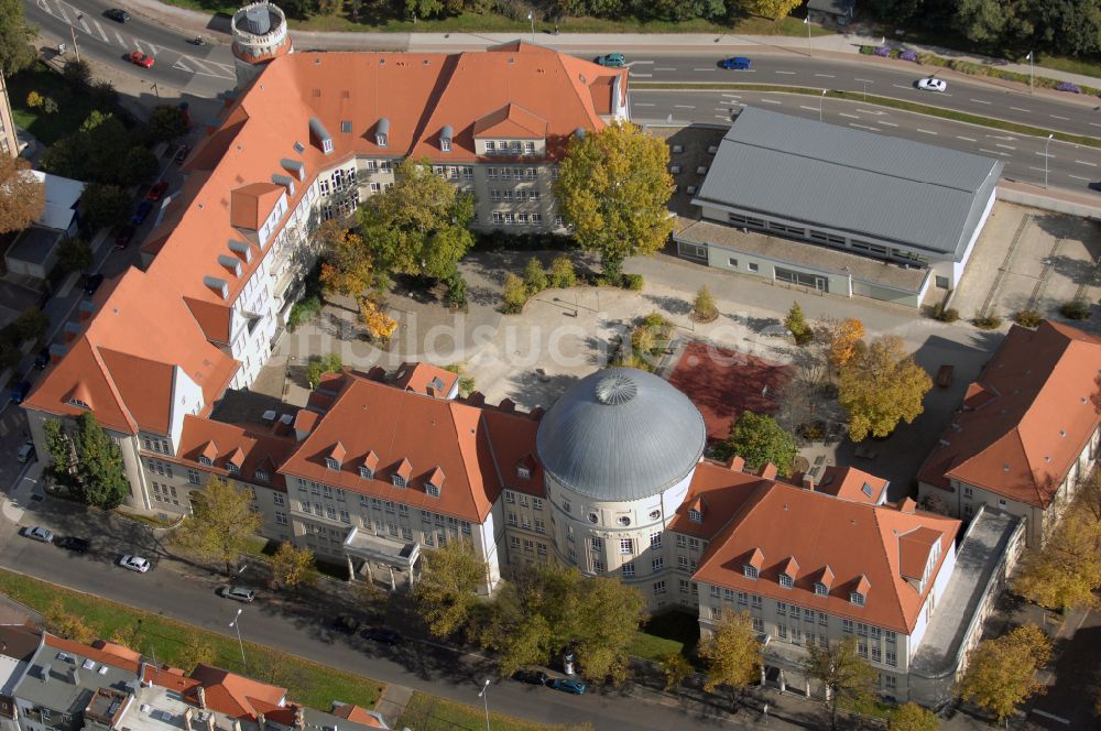 Luftbild Magdeburg - Schulgebäude Hegel - Gymnasium in Magdeburg im Bundesland Sachsen-Anhalt, Deutschland