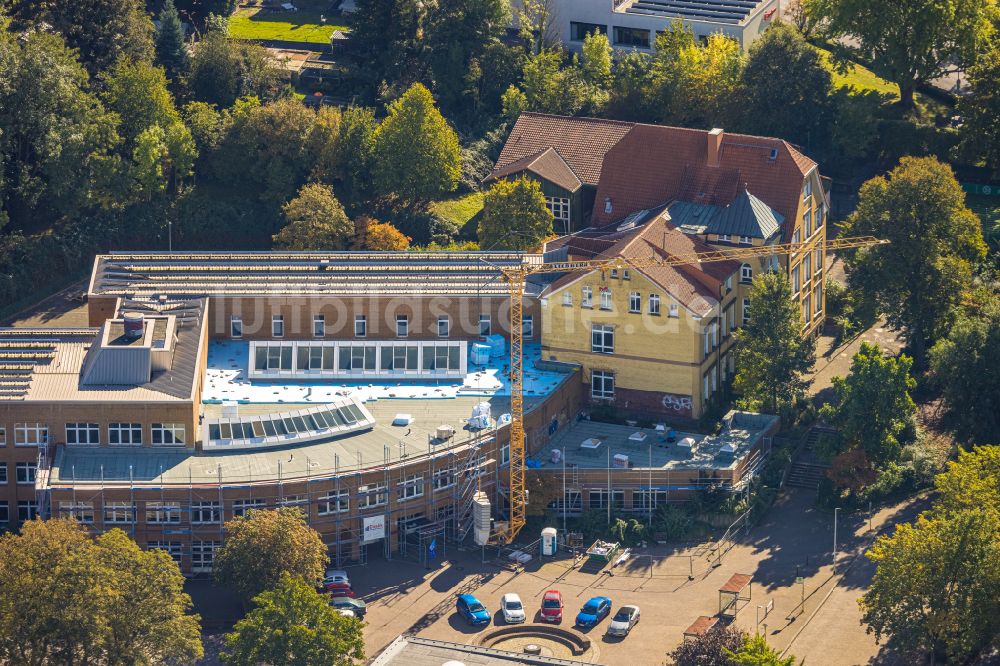 Witten von oben - Schulgebäude Holzkamp-Gesamtschule in Witten im Bundesland Nordrhein-Westfalen, Deutschland