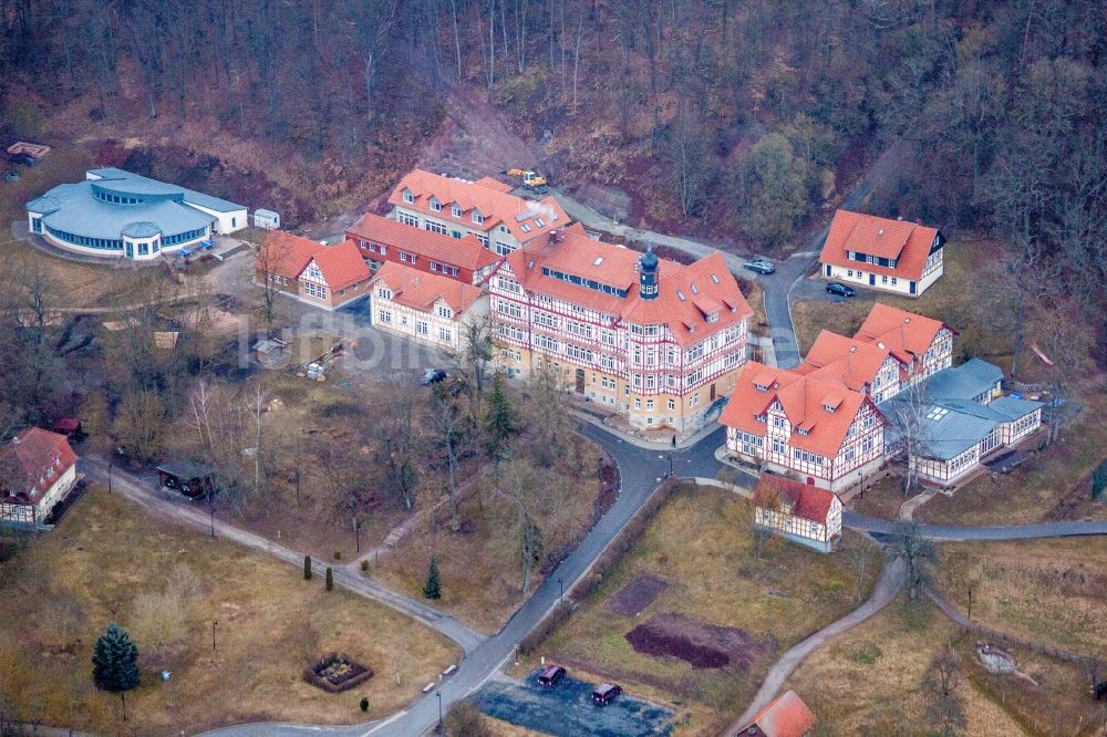 Westhausen von oben - Schulgebäude des Internat Hermann-Lietz-Schule in Westhausen im Bundesland Thüringen, Deutschland