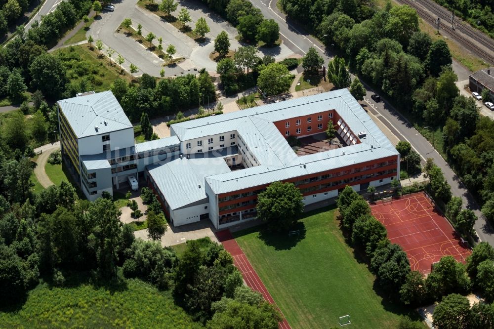 Luftbild Münnerstadt - Schulgebäude des Johann-Philipp-von-Schönborn-Gymnasium in Münnerstadt im Bundesland Bayern, Deutschland