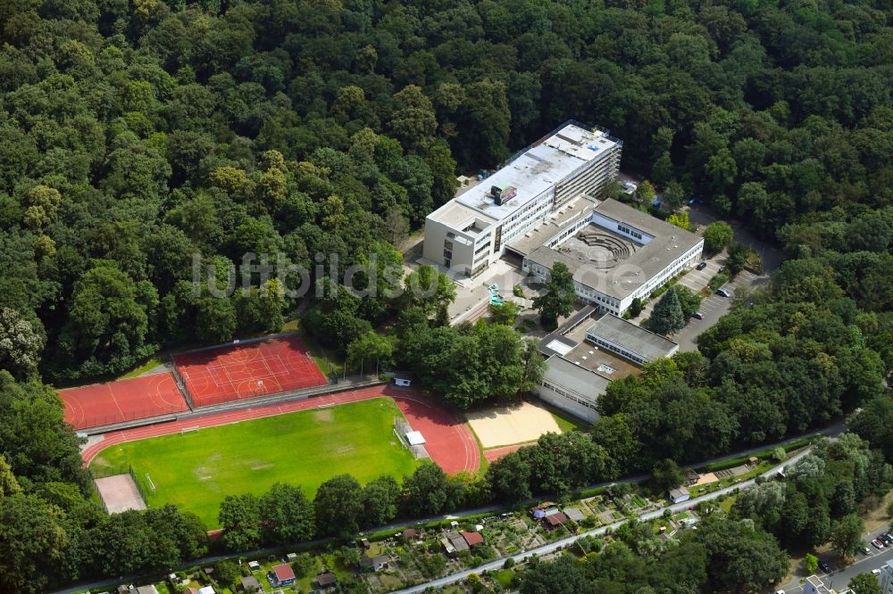 Luftaufnahme Aschaffenburg - Schulgebäude des Kronberg-Gymnasiums in Aschaffenburg im Bundesland Bayern, Deutschland