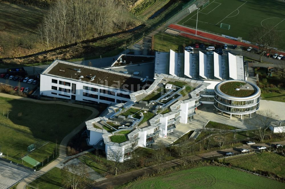 Luftbild Mühlenbecker Land - Schulgebäude der Käthe-Kollwitz-Gesamtschule am Kirschweg in Mühlenbecker Land im Bundesland Brandenburg