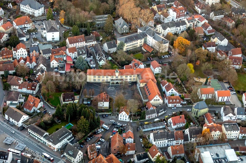 Luftaufnahme Soest - Schulgebäude der Patroklischule in Soest im Bundesland Nordrhein-Westfalen, Deutschland